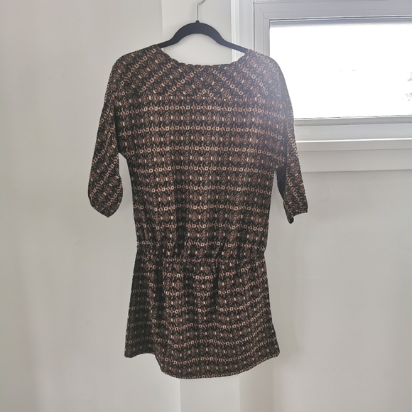 Mini dress, pattern, small, cream/black - Picture 2 of 2